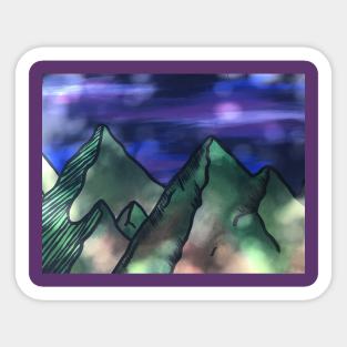 Majestic Mountains - Painting Sticker